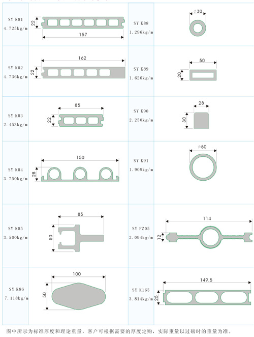 Freezing board section bar